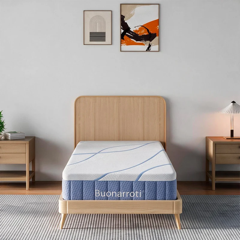 Materasso singolo a molle 5 zone con rivestimento antiscivolo 80x190x30H cm - Parem