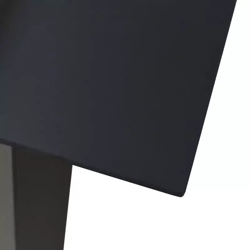 vidaXL Salon de salle à manger noir, verre, acier thermolaqué, rotin en PVC, 7 pièces