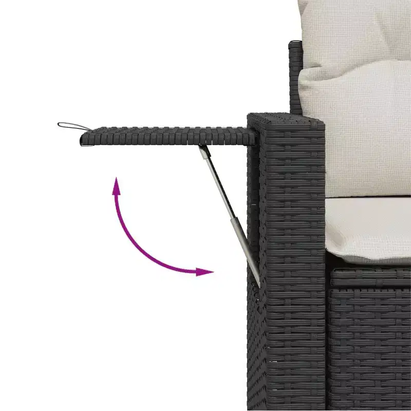 vidaXL Salon de jardin modulable en résine tressée avec coussins