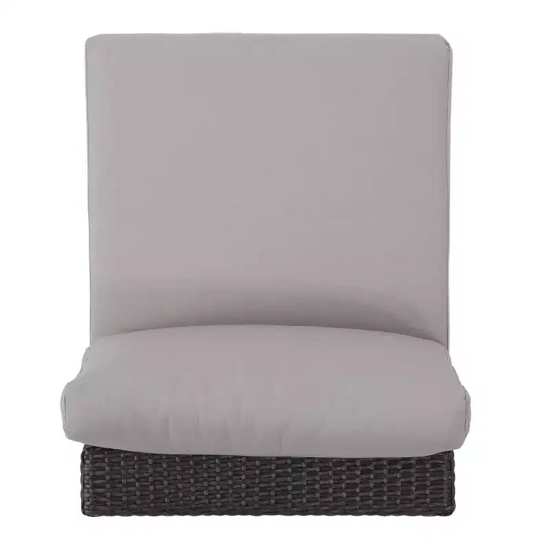 Christopher Knight Home Canapé d'angle d'extérieur 3 pièces en osier Santa Rosa gris/gris clair