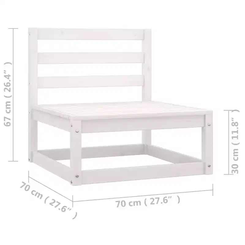 vidaXL Ensemble de Mobilier de Jardin 4 Pièces Canapé d'Angle Extérieur Bois de Pin Massif