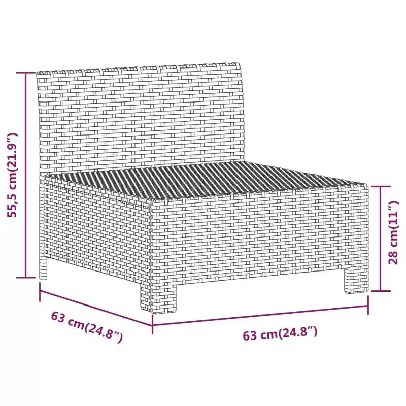 vidaXL Salon de jardin 3 pièces avec coussins en résine tressée gris