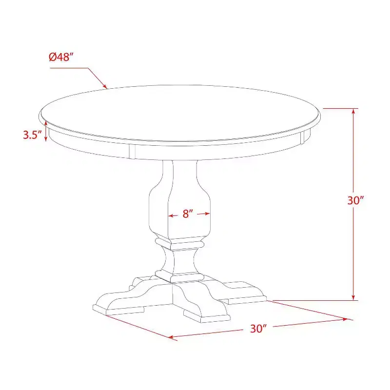 HomeStock – Table à manger en bois massif avec plateau fini jacobéen patiné et 2 chaises rembourrées – 3 pièces