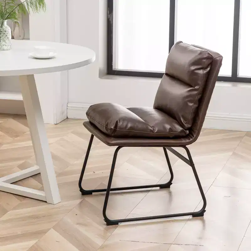 Ensemble de salle à manger rond Innes de Roundhill Furniture, table à manger avec piètement à tréteaux et 4 chaises élégantes, 5 pièces