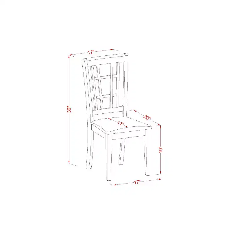 Ensemble de salle à manger du Sud-Ouest 5 pièces Table et chaises - Meubles de cuisine de style ferme moderne