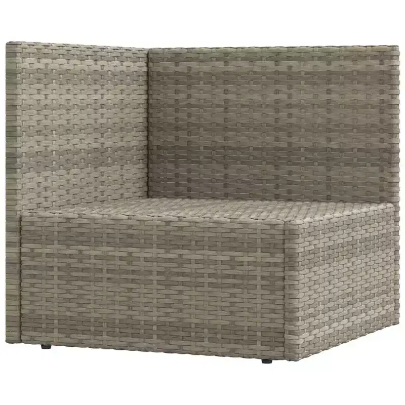 vidaXL Ensemble de Mobilier de Jardin - Canapé Sectionnel 6 Pièces en Résine Tressée Grise - Sièges Ajustables, Coussins Inclus
