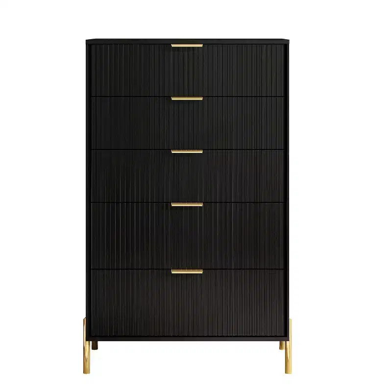 Ensemble de commode de chambre à coucher Festivo 4 pièces « Modern Elegance », une commode à 6 tiroirs et 2 tables de chevet à 2 tiroirs