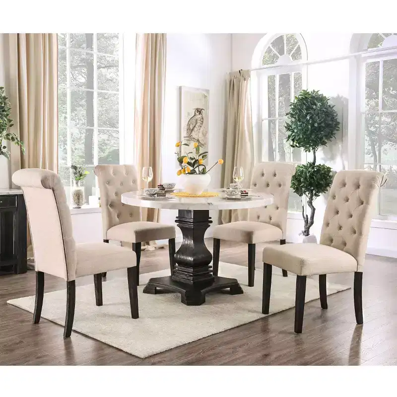 Ensemble repas 5 pièces Buckley - HOMES: Inside + Out: Plateau en marbre