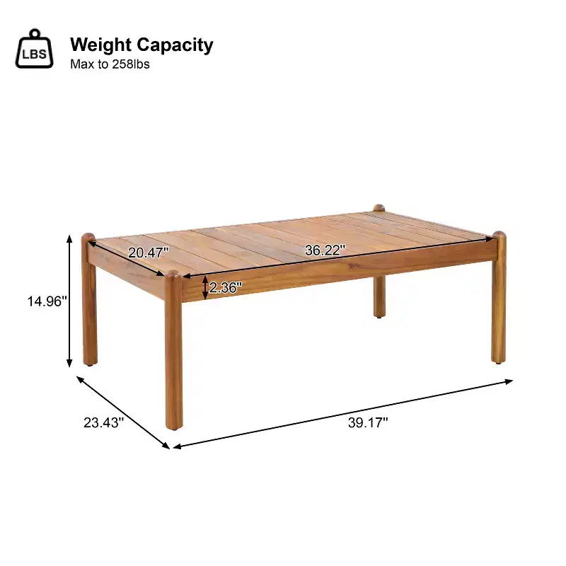 Christopher Knight Home Dahyun, ensemble de 4 sièges d'extérieur modernes en bois d'acacia avec table à lattes