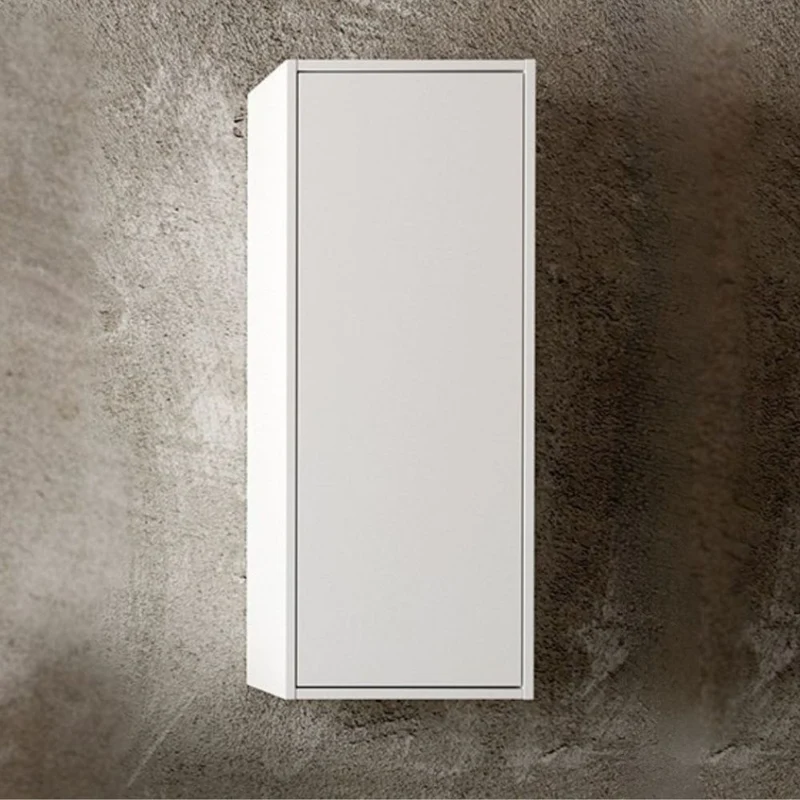 Colonna da bagno sospesa 35 cm colore bianco con anta e ripiani - Posir
