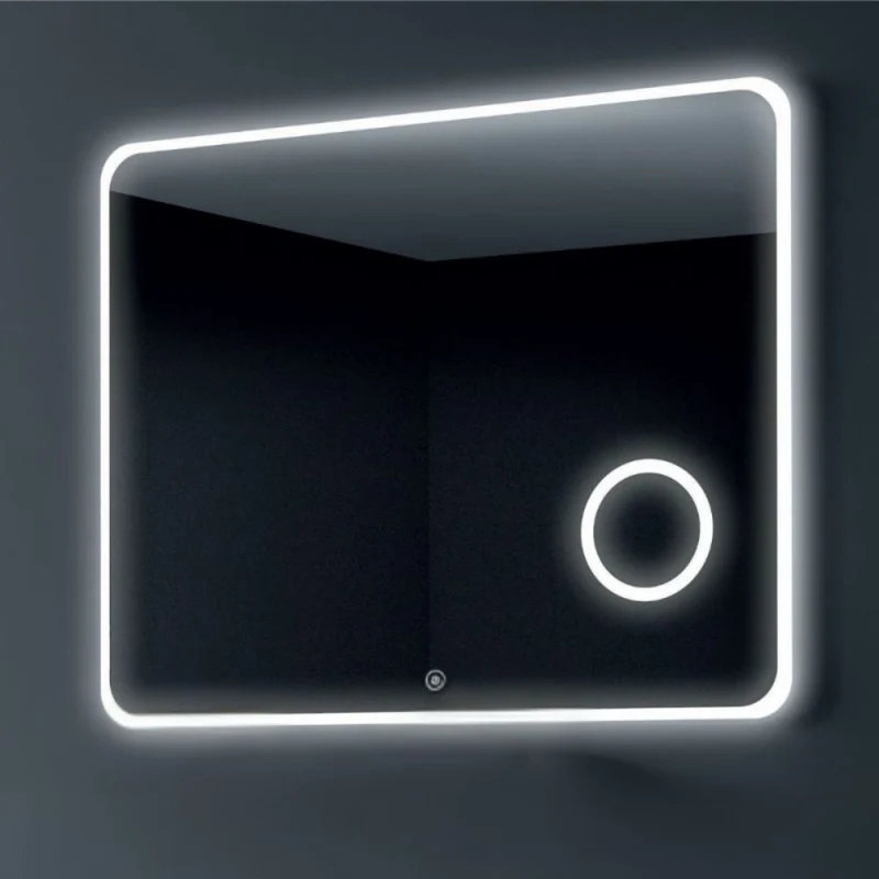 Specchio da bagno con illuminazione LED anti appannamento 100x80 cm - Padyl