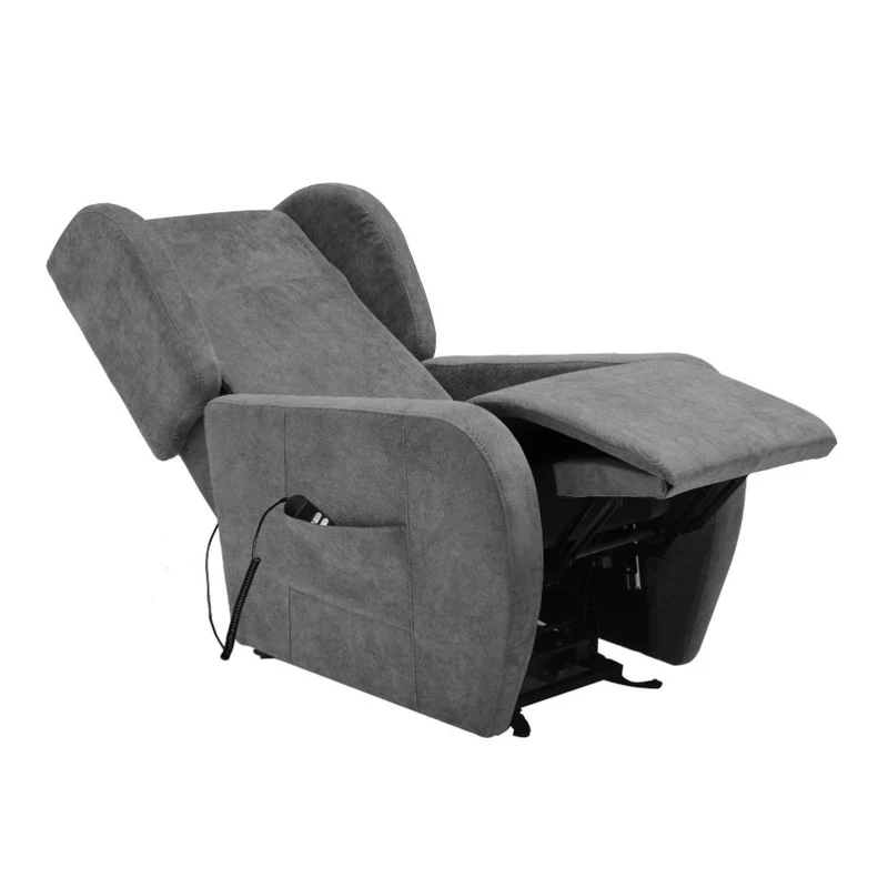 Poltrona alza persona con 2 motori tessuto color grigio - Lift 2