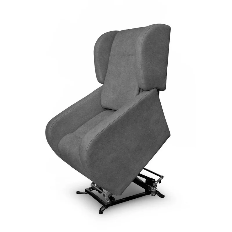 Poltrona alza persona con 2 motori tessuto color grigio - Lift 2