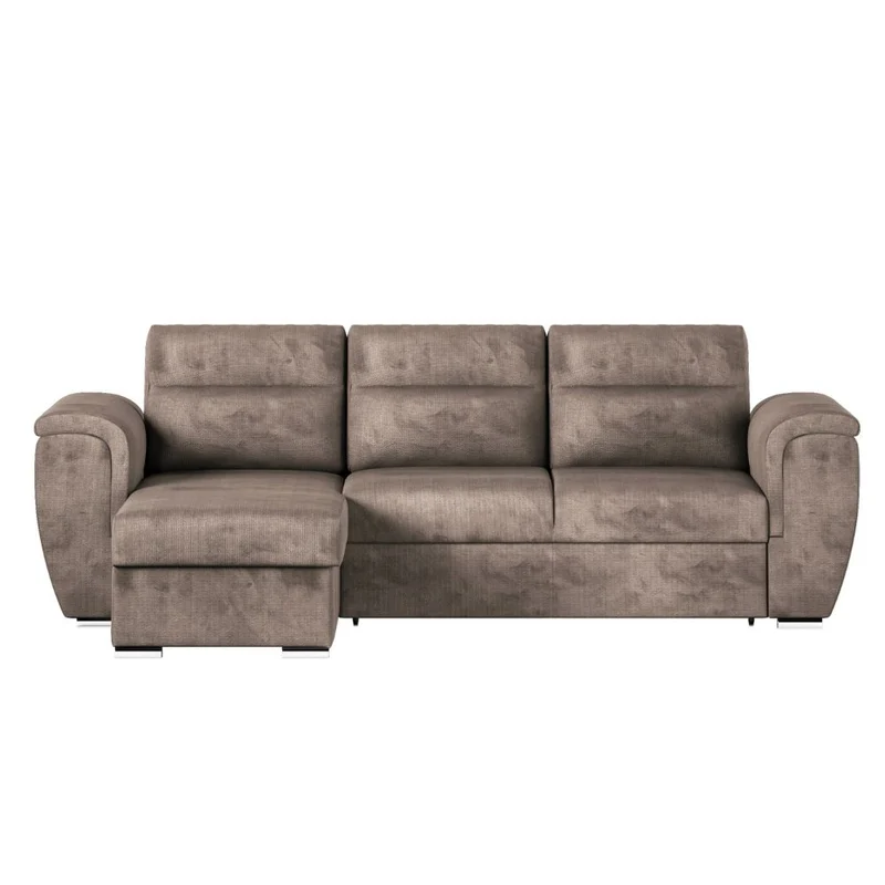 Divano con letto estraibile e penisola reversibile colore cappuccino 273 cm - Jorell