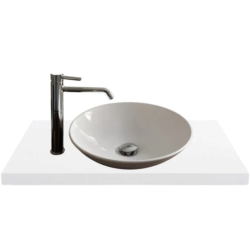 Piano per lavabo rettangolare colore bianco 100x47 cm - Keba
