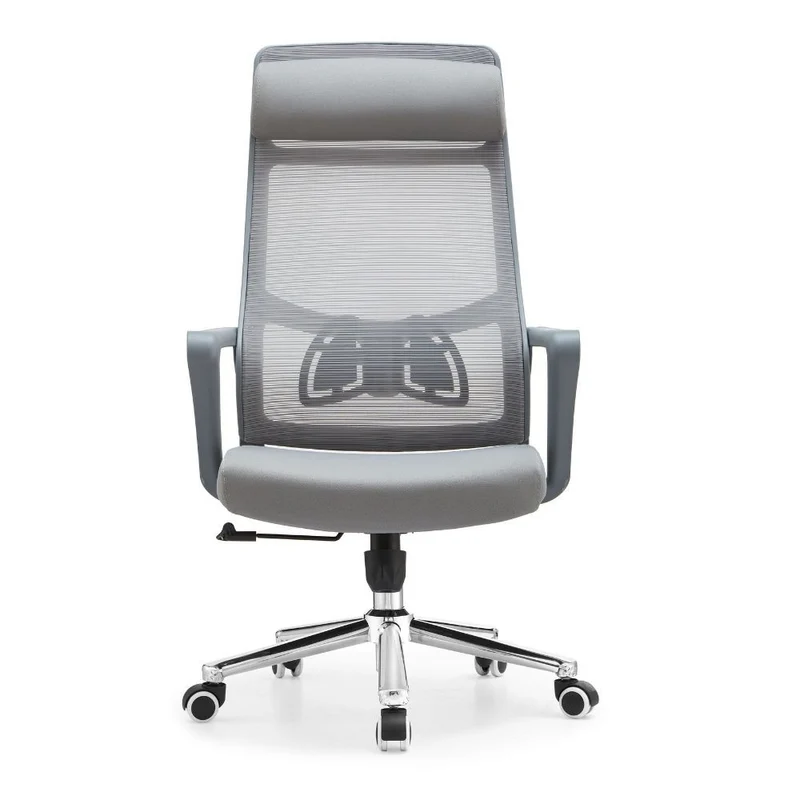 Poltrona ufficio Pasco colore grigio schienale alto traforato