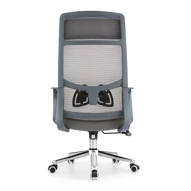 Poltrona ufficio Pasco colore grigio schienale alto traforato