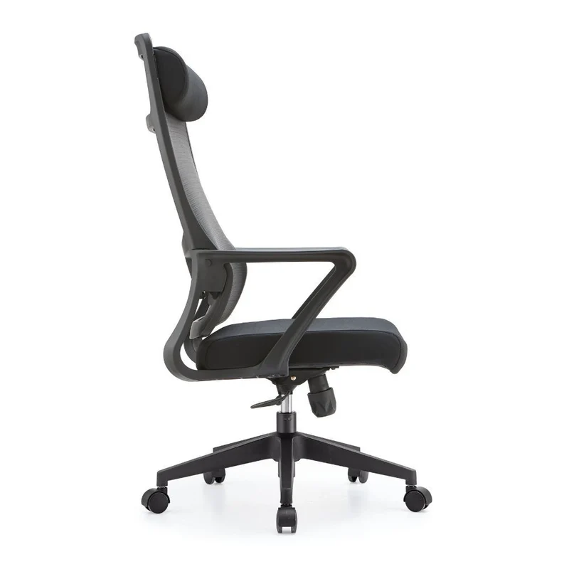 Poltrona ufficio Pasco colore nero schienale alto traforato