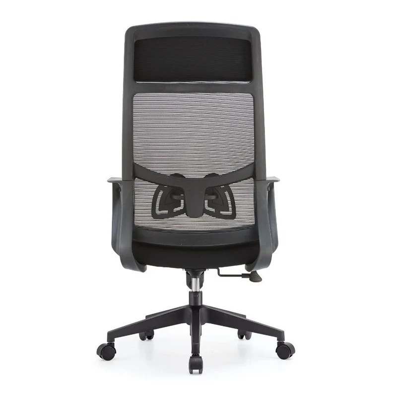 Poltrona ufficio Pasco colore nero schienale alto traforato