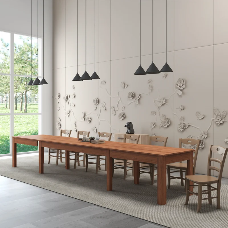 Tavolo allungabile a 320 cm colore noce naturale 160x90 cm - Super4