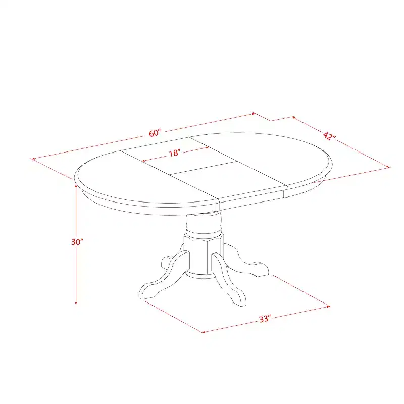 Table à manger HomeStock 5 pièces en bois massif et fini chêne naturel avec 4 chaises