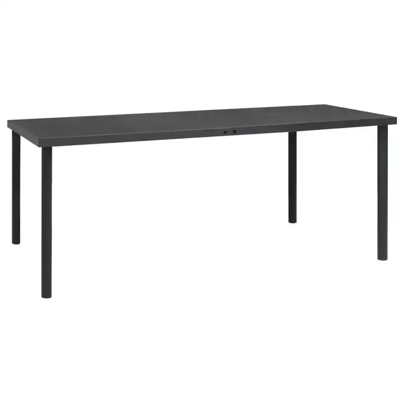 vidaXL Ensemble repas d'extérieur anthracite, noir