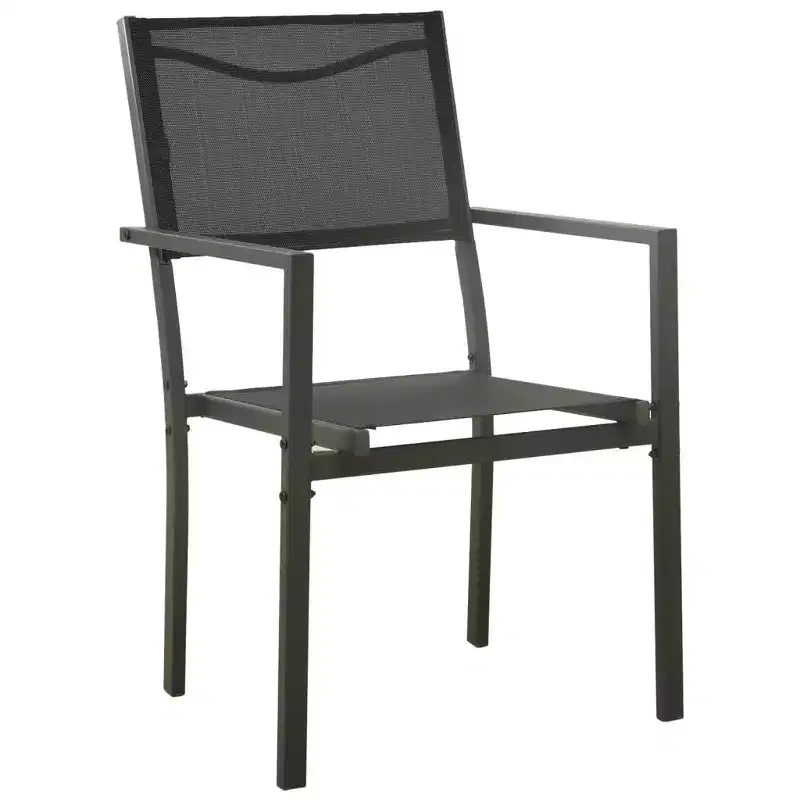 vidaXL Ensemble repas d'extérieur anthracite, noir