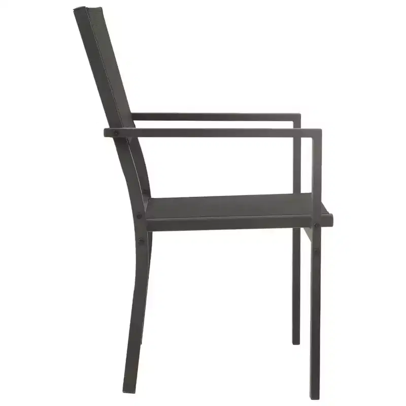 vidaXL Ensemble repas d'extérieur anthracite, noir