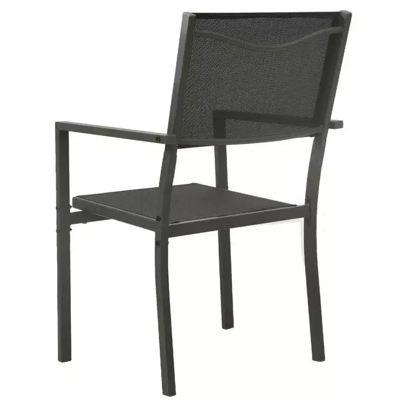 vidaXL Ensemble repas d'extérieur anthracite, noir