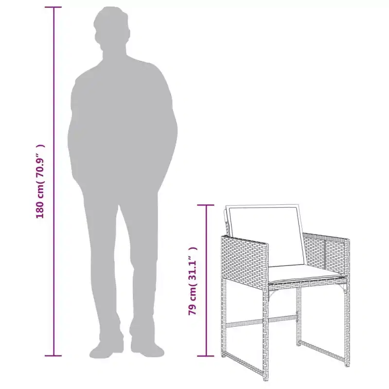 vidaXL Ensemble de salle à manger d'extérieur 12 pcs Gris, Bleu marine