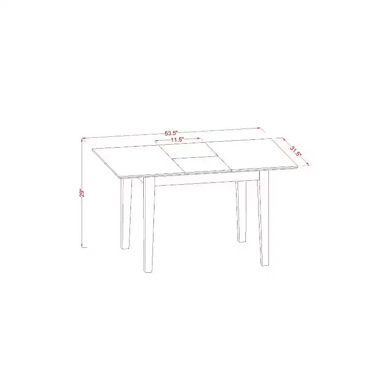 Ensemble de salle à manger 3 pièces Table et chaises - Table de cuisine avec chaises - Petit ensemble de salle à manger - Finition Chêne Élégante