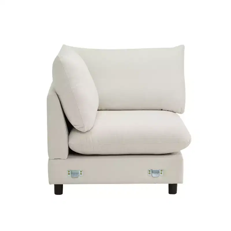 Ensemble de canapé modulaire capitonné moderne 5 pièces Christopher Knight Home Acker, blanc