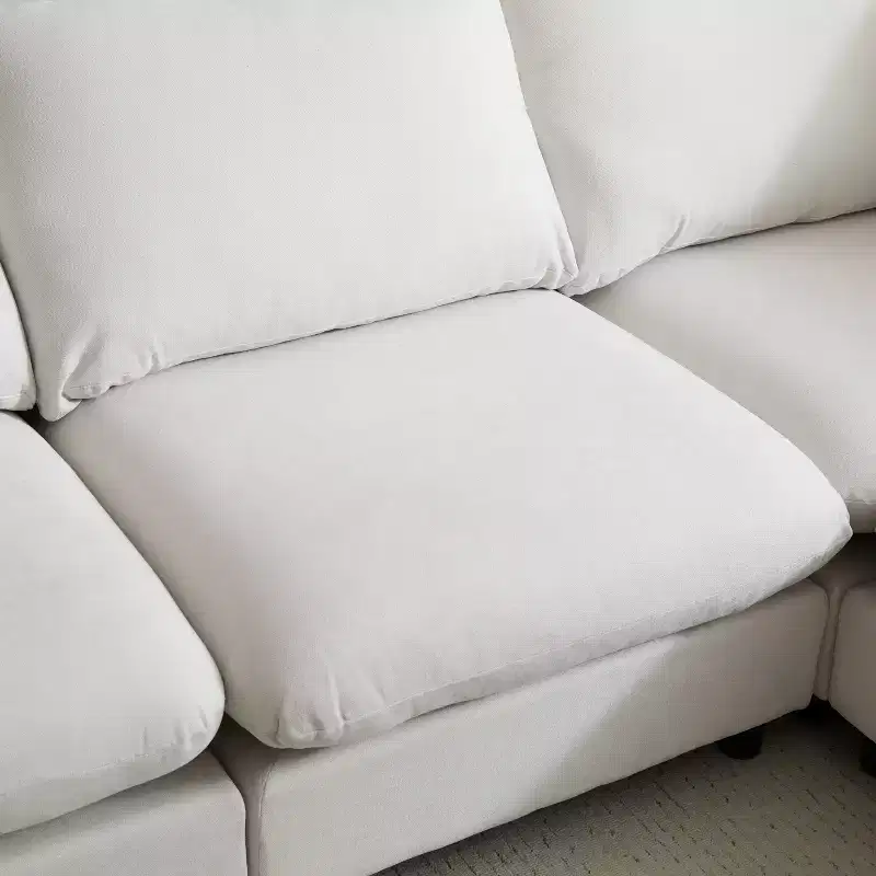Ensemble de canapé modulaire capitonné moderne 5 pièces Christopher Knight Home Acker, blanc