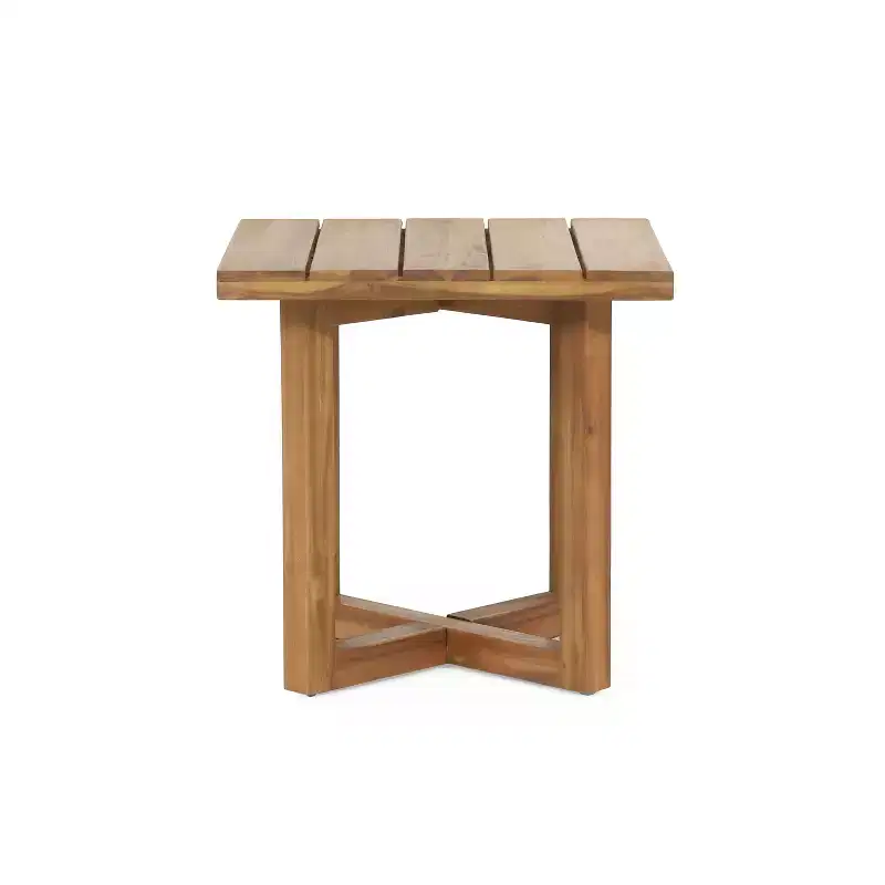 Christopher Knight Home Iolanda – Ensemble repas de jardin 3 pièces de style rustique avec table en bois d'acacia et chaises à bascule en fer