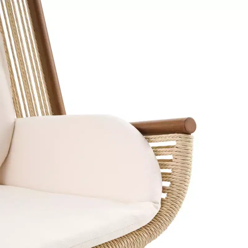 Christopher Knight Home Yann Ensemble de mobilier de jardin moderne en métal avec fauteuil à bascule et plateau de table en céramique