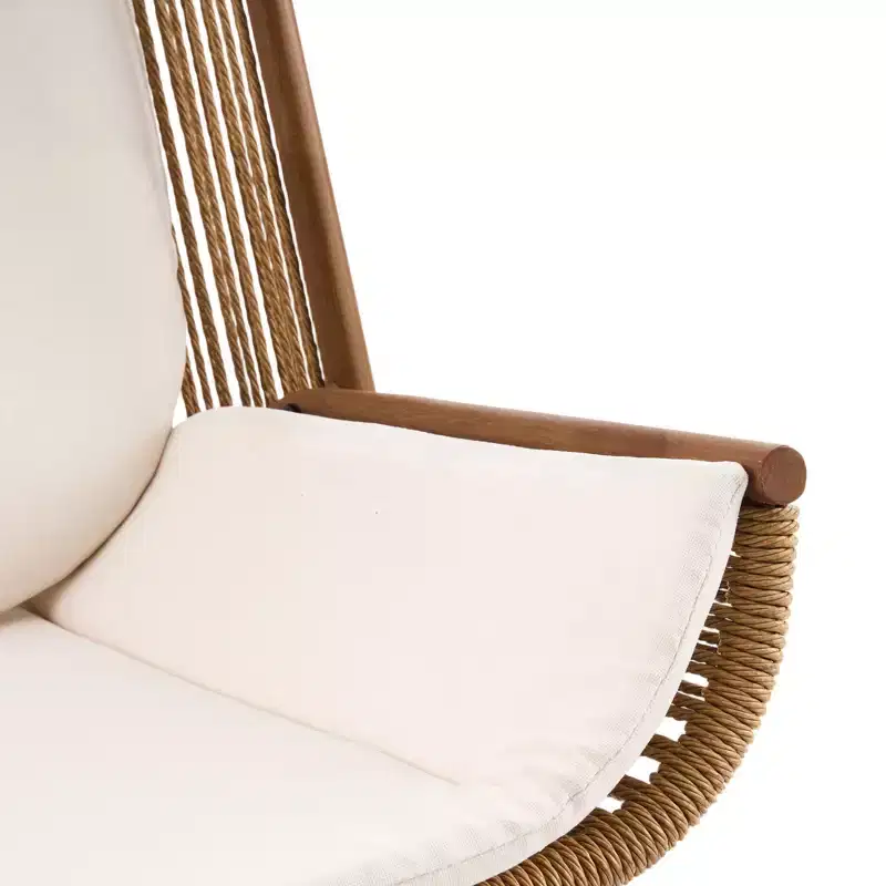 Christopher Knight Home Yann Ensemble de mobilier de jardin moderne en métal avec fauteuil à bascule et plateau de table en céramique