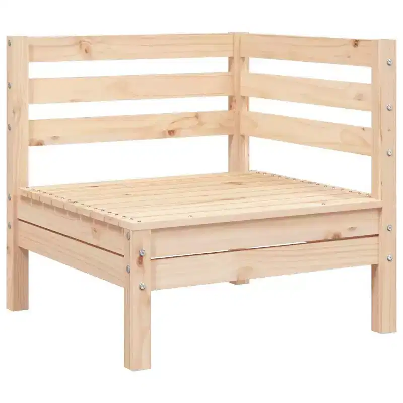vidaXL Canapé d'angle de jardin/ensemble de jardin – Bois de pin – Design modulaire – 25x25x24.6 – Marron