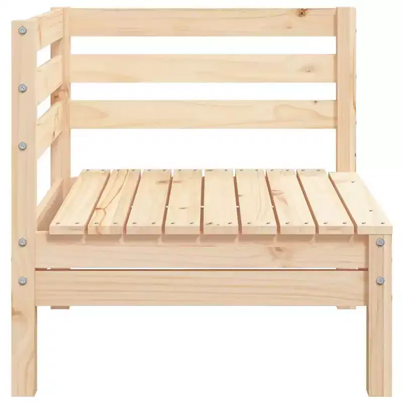 vidaXL Canapé d'angle de jardin/ensemble de jardin – Bois de pin – Design modulaire – 25x25x24.6 – Marron