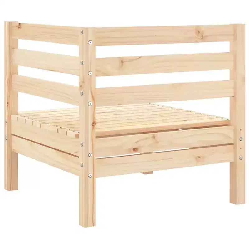 vidaXL Canapé d'angle de jardin/ensemble de jardin – Bois de pin – Design modulaire – 25x25x24.6 – Marron