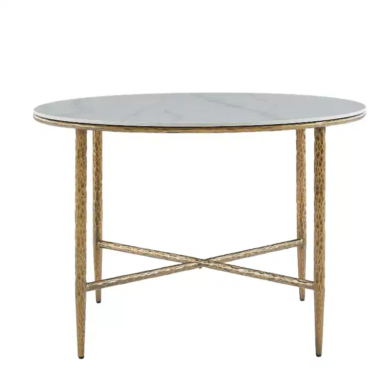 Christopher Knight Home Valeska, ensemble de 5 pièces : table à manger en pierre frittée forgée à la main, style industriel de luxe, avec chaises de salle à manger rembourrées.