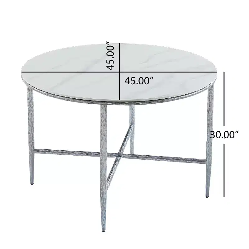 Christopher Knight Home Valeska, ensemble de 5 pièces : table à manger en pierre frittée forgée à la main, style industriel de luxe, avec chaises de salle à manger rembourrées.
