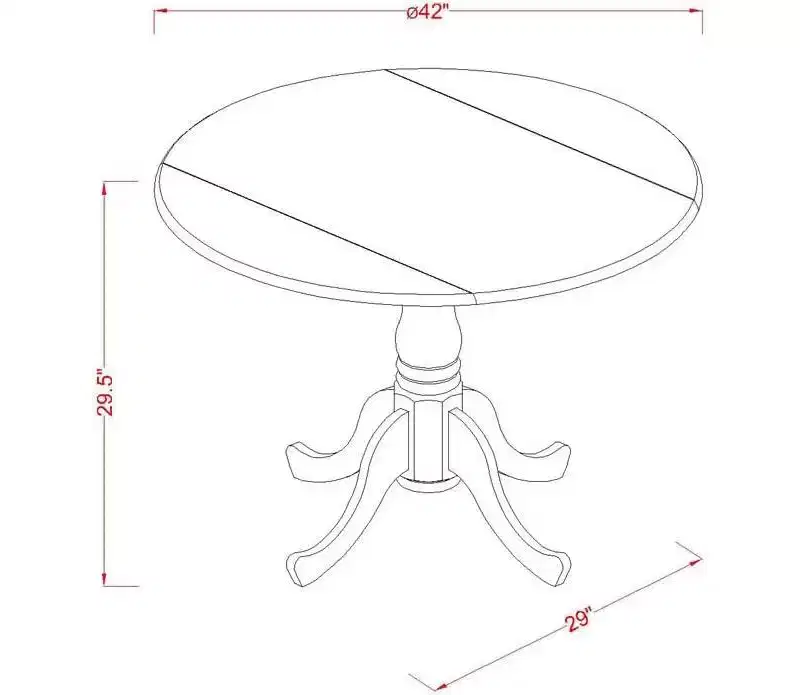 HomeStock Belmont, table de cuisine ronde de 42 po avec deux rallonges de 9 po et quatre chaises Parson avec pieds noirs et tissu en lin Shitake