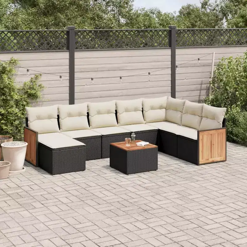 vidaXL Salon de jardin avec coussins de différentes couleurs