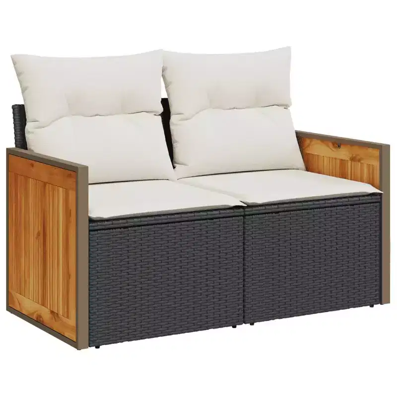 vidaXL Salon de jardin avec coussins de différentes couleurs