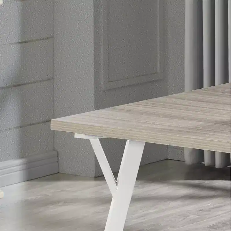 Ensemble de salle à manger Alwynn White et bois naturel 5 pièces, table à manger avec 4 chaises Windsor