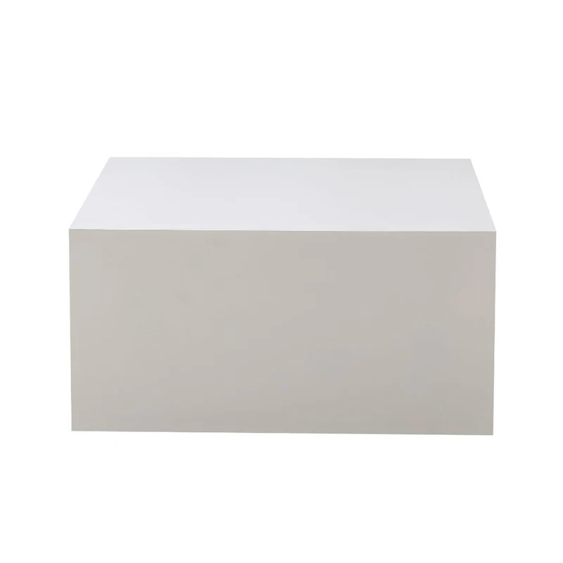 Tavolino da salotto quadrato colore bianco 80x40H cm - Leila