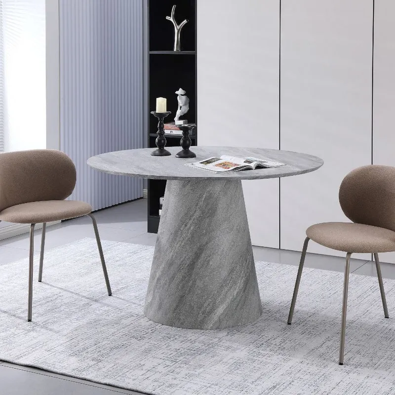 Tavolo rotondo fisso colore cemento 100x75.5H cm - Grei
