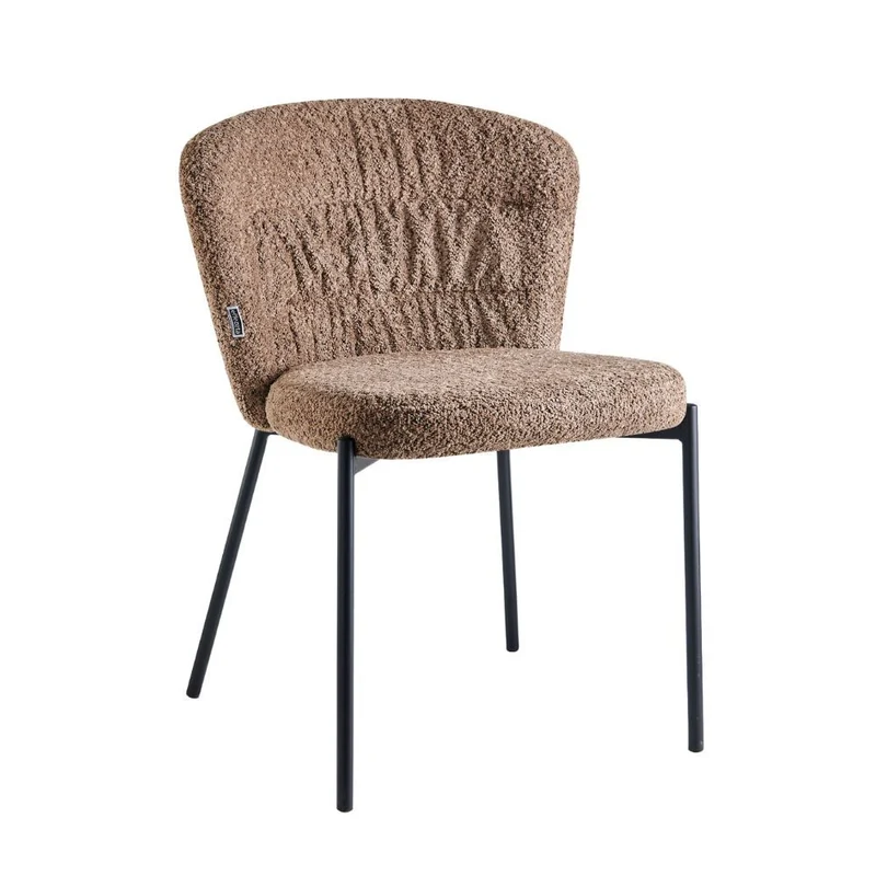 Set 4 Sedie Cami in tessuto teddy tortora: un connubio di design e comfort