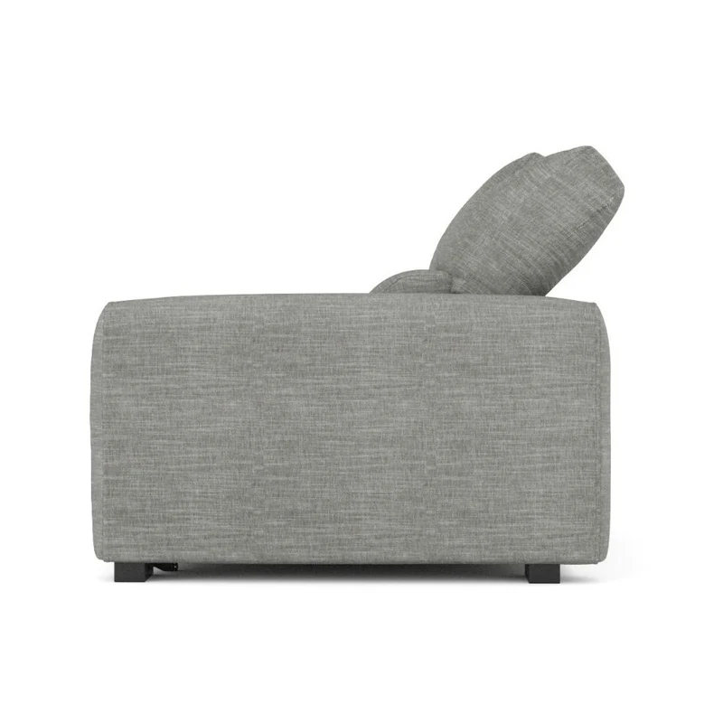 Divano a 2 posti con seduta a slitta extra large tessuto colore grigio - Raffi