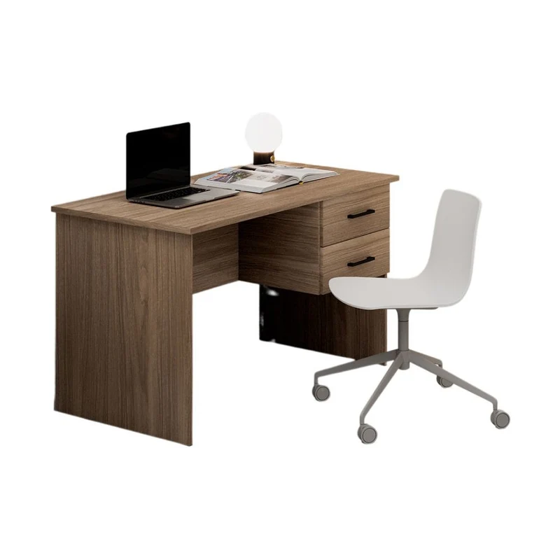 Scrivania con due cassetti colore noce naturale 119x64x75H cm - Tiffany